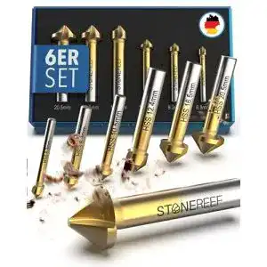 Kegelsenker stone reef senkbohrer set aus hss stahl 6 teilig