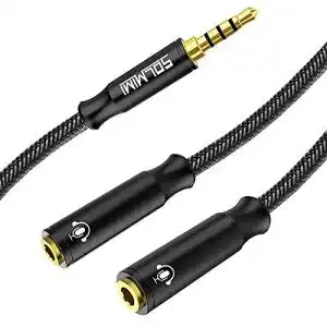 Kopfhoerer splitter solmimi 3 5mm trrs headset splitter 4 pole