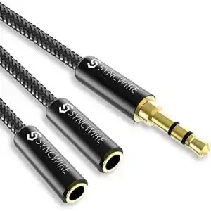 Kopfhoerer splitter syncwire audio y splitter kabel 23cm 35mm