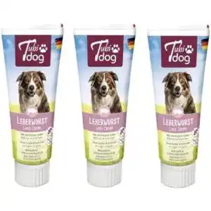 Leberwurst fuer hunde tubi dog delikatess leberwurst 3er pack