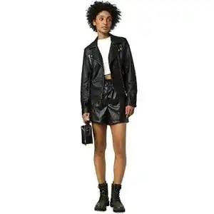 Lederjacke damen only female kunstlederjacke onlgemma