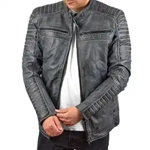 Lederjacke herren fapa lederjacken grau m