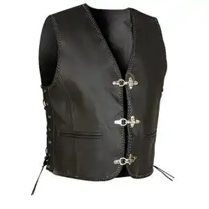 Lederweste all the good leder weste kutte motorrad vest