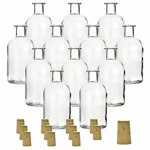Likoerflaschen gouveo 12er set glasflaschen 250 ml apotheker