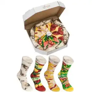 Lustige socken rainbow socks damen herren pizza socken box