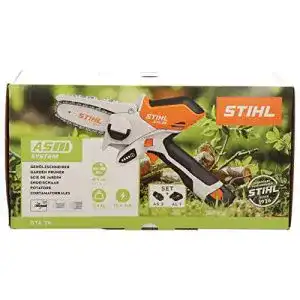 Mini kettensaege stihl akku gehoelzschneider gta 26 set mit akku as 2