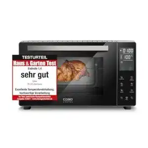Minibackofen mit drehspiess caso to26 design backofen