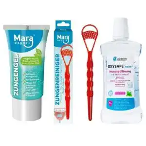 Mundspuelung mara expert mundhygiene set i zungenreiniger