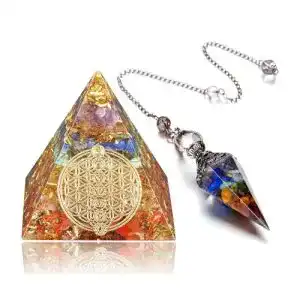 Orgonit pyramide jsdde 7 chakra heilsteine pyramide