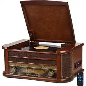 Plattenspieler holz cyberlux nostalgie holz musikanlage