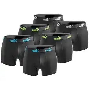 Puma boxershorts puma boxershort 6er pack herren basic black 1