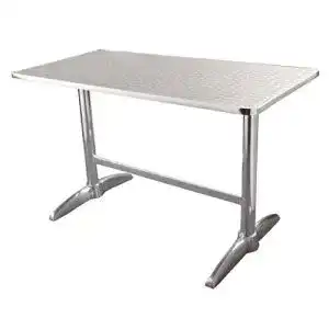 Saeulentisch bolero rechteckiger tisch edelstahl 120 x 60cm