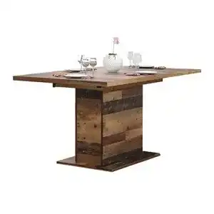 Saeulentisch forte clif esstisch ausziehbar holzwerkstoff old wood
