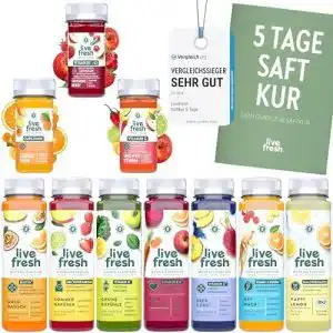 Saftkur livefresh 5 tage 35 saefte 250ml 15 shots 60ml