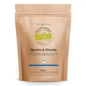 Spirulina chlorella biotiva chlorella spirulina pulver bio 500g