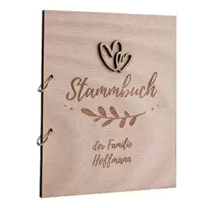 Stammbuch hochzeitideal der familie familien holzcover