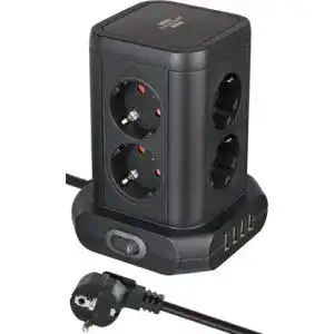 Steckdosenturm brennenstuhl 8 fach mit usb steckdosenblock