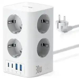 Steckdosenturm vefve mehrfachsteckdose mit usb c 30w
