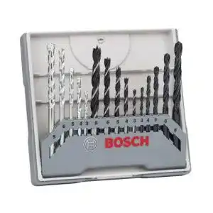 Universalbohrer bosch 15tlg bohrer set fuer holz stein und metall