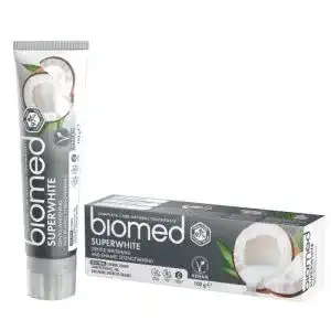 Vegane zahnpasta biomed super white fluorid freie coconut oil