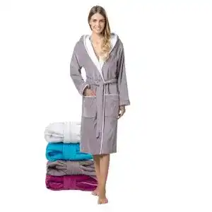 Bademantel damen twinzen 100 baumwolle frottee velours