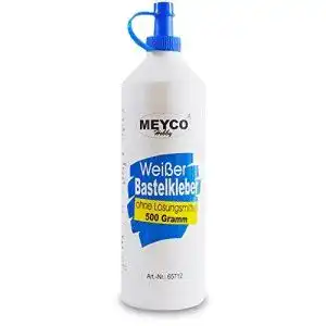 Bastelkleber meyco weisser 500 g trocknet transparent