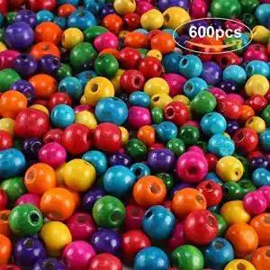 Bastelperlen qgym bunte holzperlen 600 pcs bunt verschiedene