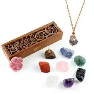 Chakra steine vuuuuv chakra stein set natuerlich rau roh