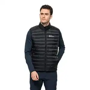 Daunenweste herren jack wolfskin herren pack go down vest