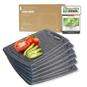 Fruehstuecksbrettchen exitoso 6er set mit saftrille griff 1