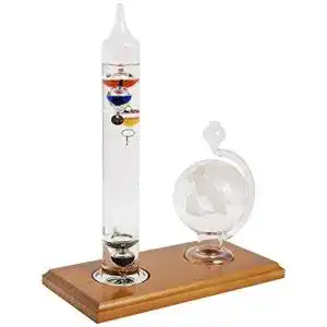 Galileo thermometer acurite 00795a2 mit glaskugel barometer