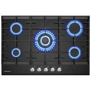 Gaskochfeld 5 flammig gasland gh2805bg1fc glas einbau