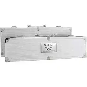 Grillkoffer druckspezialist bbq koffer grillbesteck 5 teilig
