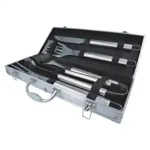 Grillkoffer eurohome grillbesteckkasten 5 teilig hochwertig