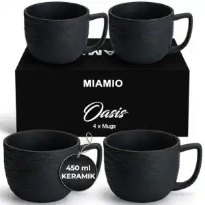 Kaffeetassen miamio 450 ml 4er tassen set keramik tasse