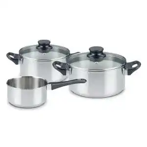 Khg toepfe khg topfset 3 teilig edelstahl induktion kochtopf