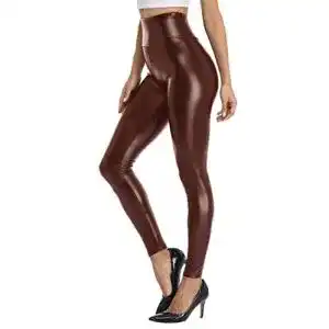 Leder leggings teemie damen kunstleder leggings thermo leder