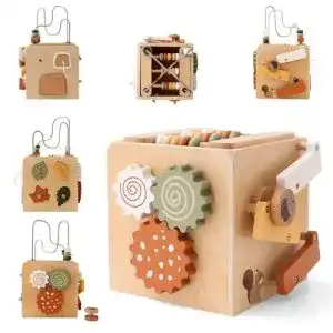 Motorikwuerfel ab 1 jahr wooden teether montessori