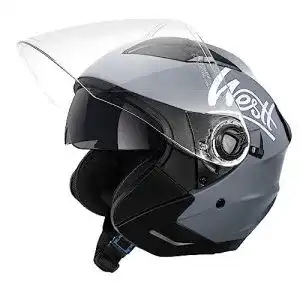 Motorradhelm damen westt jethelm mit visier u sonnenblende