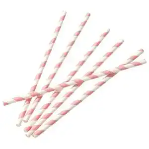 Papierstrohhalme talking tables lot de 30 pailles en papier rose