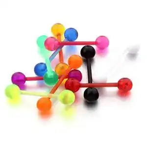 Piercing vcmart 10 stk zungen brustwarzen flexibler stab ring