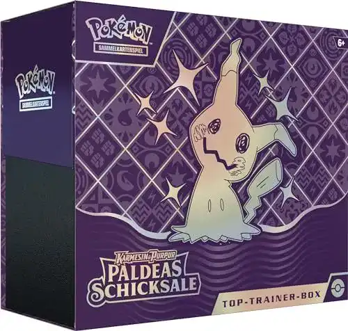 Pokémon – Boîte Top-Trainer Paradoxrift – 9 Boosters + Promo Faucille Tonnerre – Écarlate & Violet – Accessoires Complets