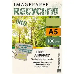 Recyclingpapier tatmotive imagepaper oeko 100g qm a5 fsc