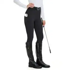 Reitleggings h miles damen vollbesatz high waist elastische