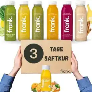 Saftkur 3 tage frank juice 18 x 330ml saefte 3 x 60ml bio ingwer
