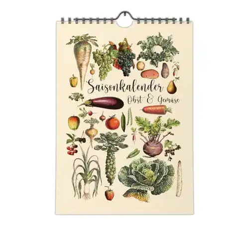 Saisonkalender für Obst und Gemüse A4 Nachhaltiger Einkauf