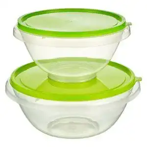 Salatschuessel kigima schuessel mit deckel set 45l 7l gruen
