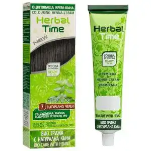 Schwarze haarfarbe herbal time henna natuerliches farbcreme