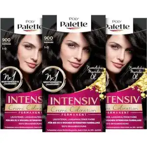Schwarze haarfarbe palette intensiv creme coloration 1 0 900