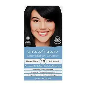 Schwarze haarfarbe tints of nature 1n natural black permanent